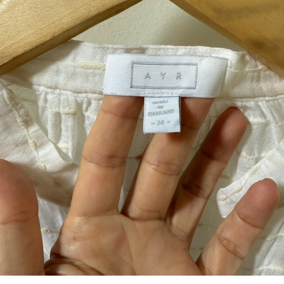 AYR White Textured Tunic Top M NWOT - Picture 5 of 14